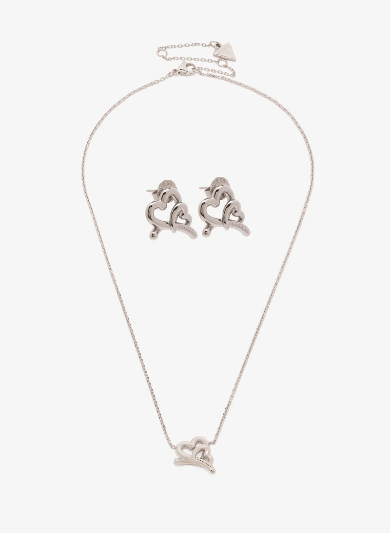 GUESS Embraced Hearts Braceletand Studs